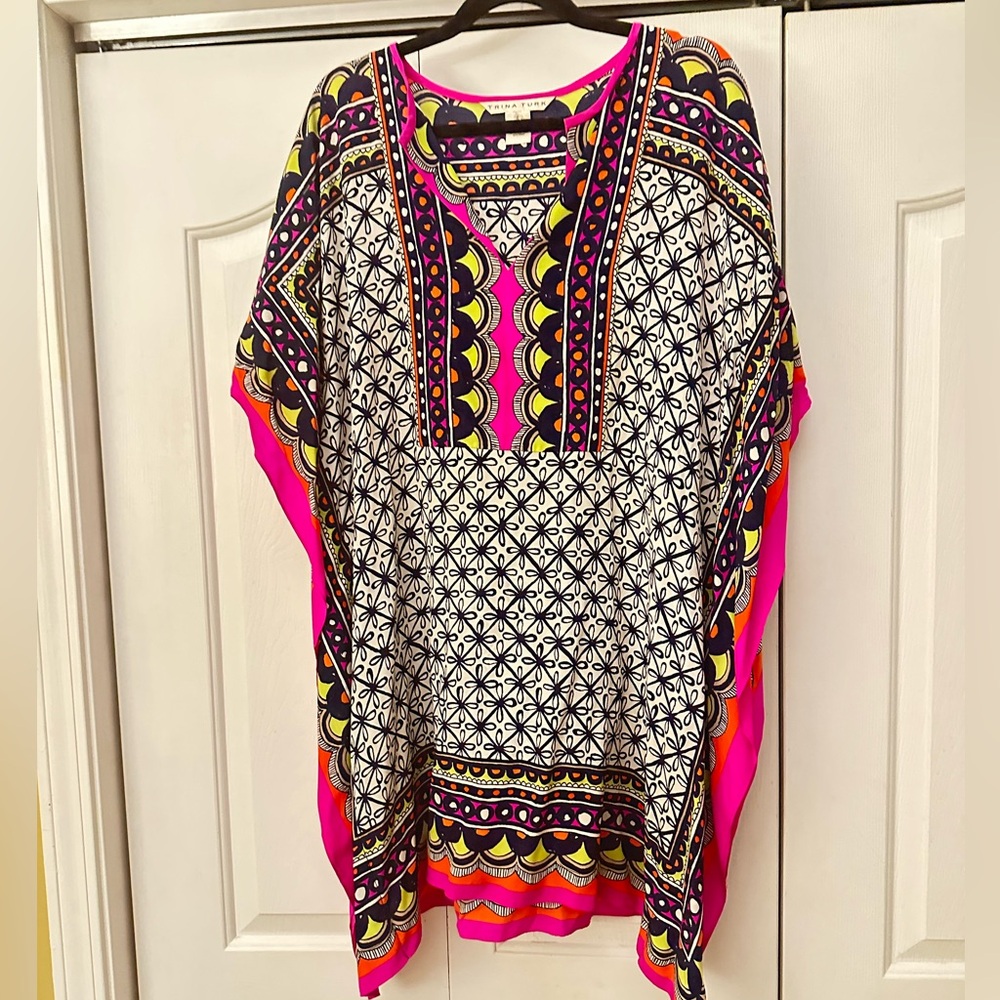 Trina Turk Theodora caftan mini dress